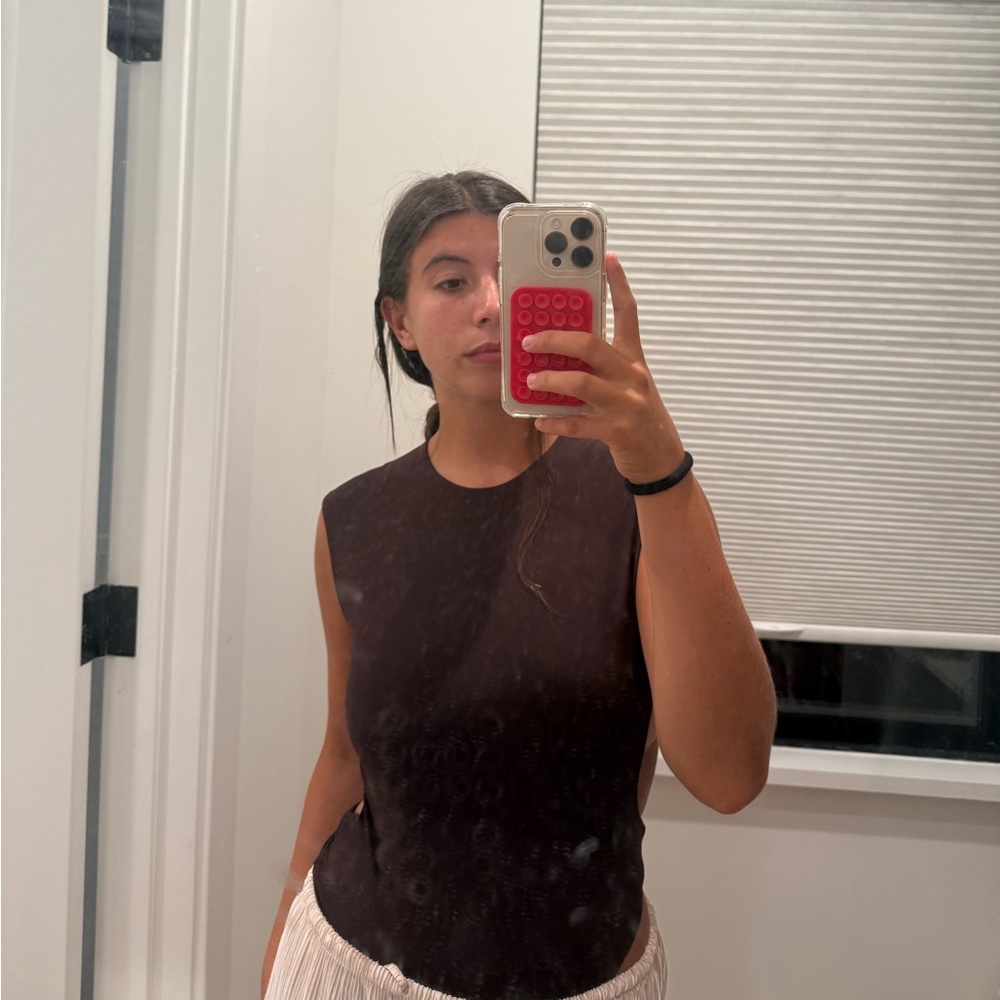 Brown backless bodysuit